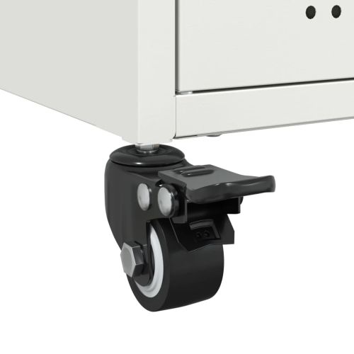 Бюфет, бял, 68x39x72 см, стомана