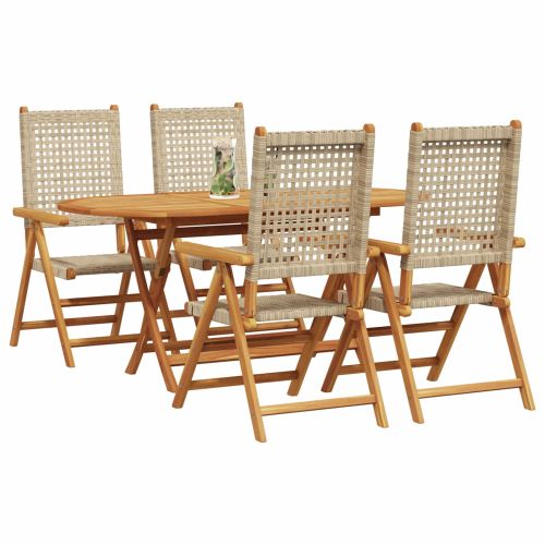 Комплект за хранене в градината 5 pcs Бежово