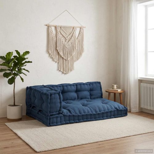 Кушон за палетен диван 3 pcs Индийски 120 x 80 x 38 см Текстил