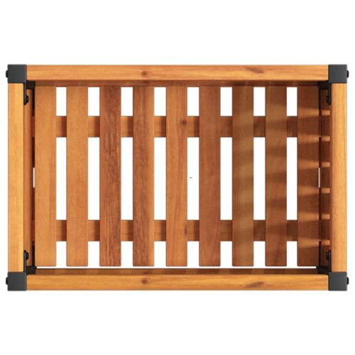 Градинска кашпа 45x30x27,5 см масивна акация и стомана