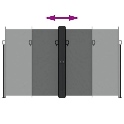 Прибираща се странична тента, антрацит, 200x1200 см