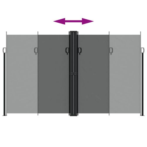 Прибираща се странична тента, антрацит, 200х600 см