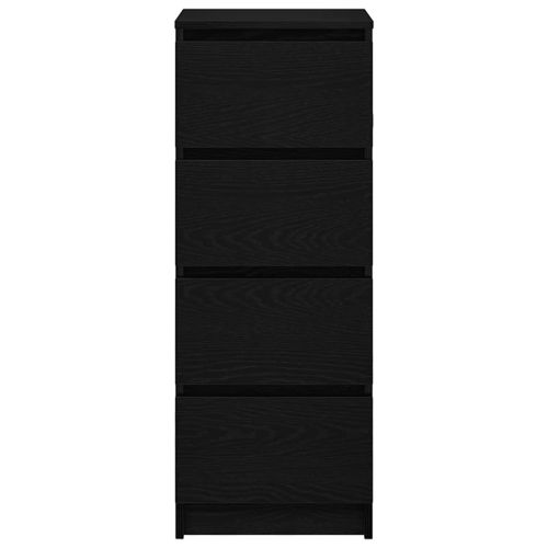 Сайдборд, Черен дъб, 37,5x35x99 см, инженерно дърво