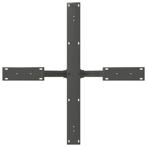 Крак за трапезна маса с форма на паяк, антрацит, 85x85x(72-73) см, стомана