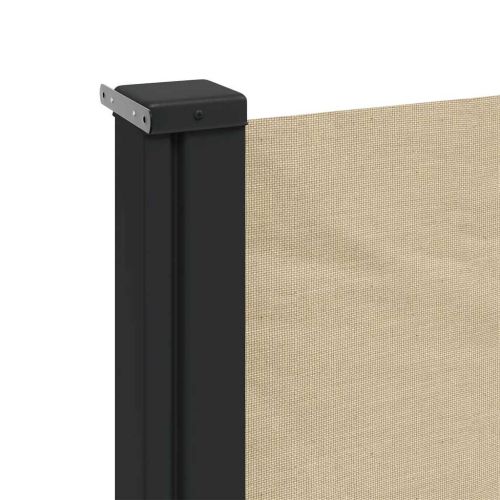 Прибираща се странична тента, бежова, 180x500 см