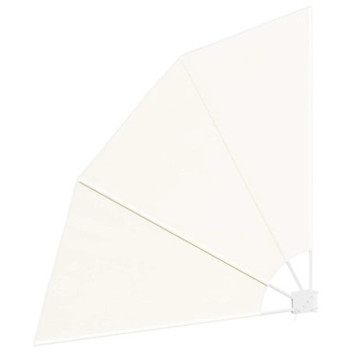 Сгъваема странична тента за балкон, кремава, 140x140 см