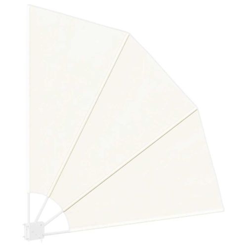 Сгъваема странична тента за балкон, кремава, 140x140 см