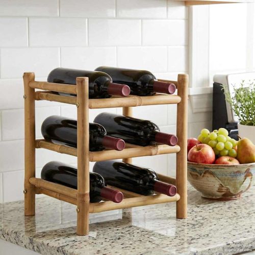 Винен рафт Естествен 32,5 x 29,5 x 36 см Бамбук