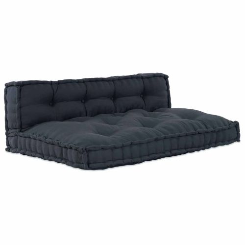 Кушон за палетен диван 2 pcs Антрацит 120 x 80 x 38 см Текстил