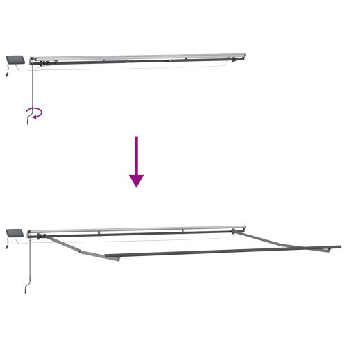 Сгъваем навес Оранжево и кафяво 450 ×350 cm текстил