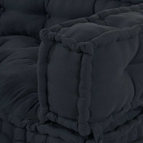 Кушон за палетен диван 3 pcs Антрацит 120 x 80 x 38 см Текстил