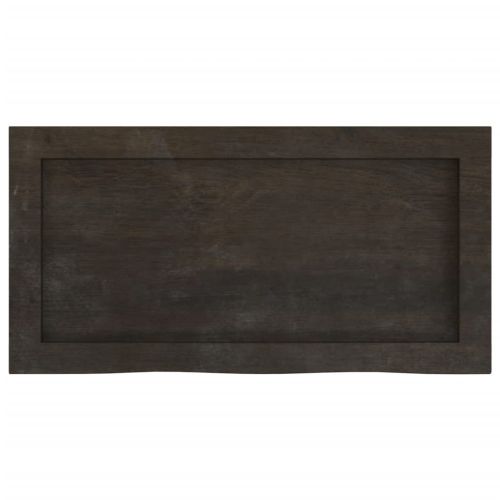 Плот за баня тъмнокафяв 60x30x(2-4) см обработено масивно дърво