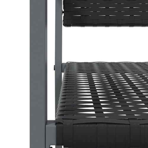 Градински трапезен комплект от 5 части полиратан и стомана