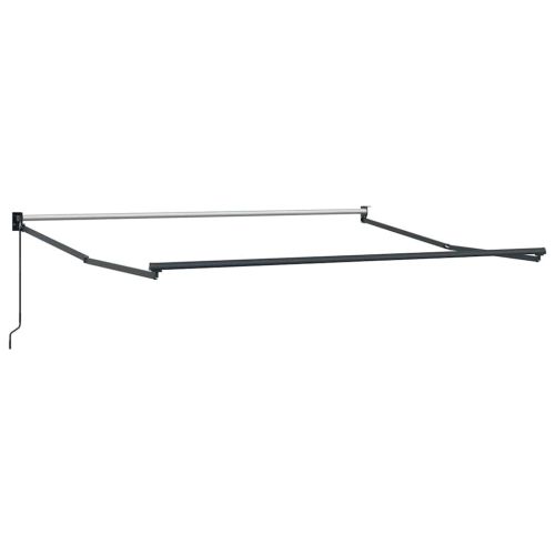 Сгъваем навес Зелен и бял 350 x 250 cm Полиестер и алуминий