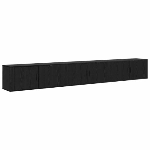 Комплект стенен ТВ шкаф 3 pcs Черния дъб 100 x 34,5 x 40 см