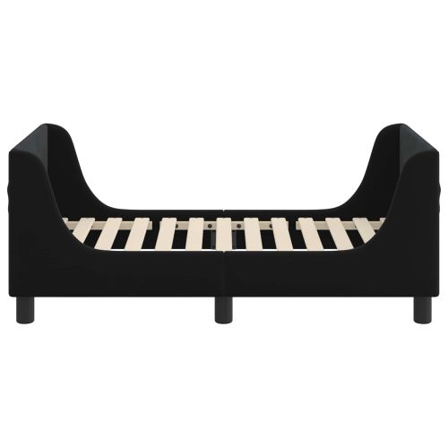 Легло за малко с главна дъска Черно 70 x 140 cm Кадифе