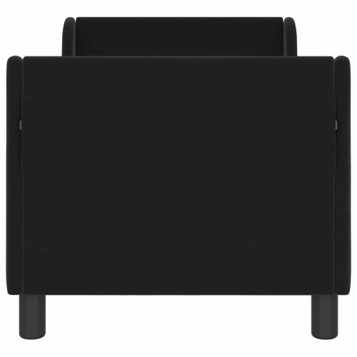 Легло за малко с главна дъска Черно 70 x 140 cm Кадифе