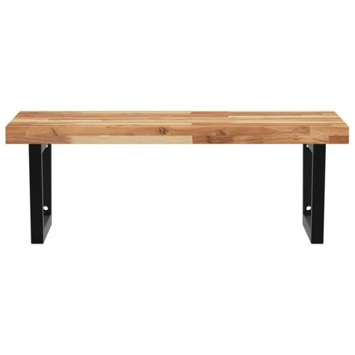 Стенен рафт за мивка, стомана и масивно дърво акация