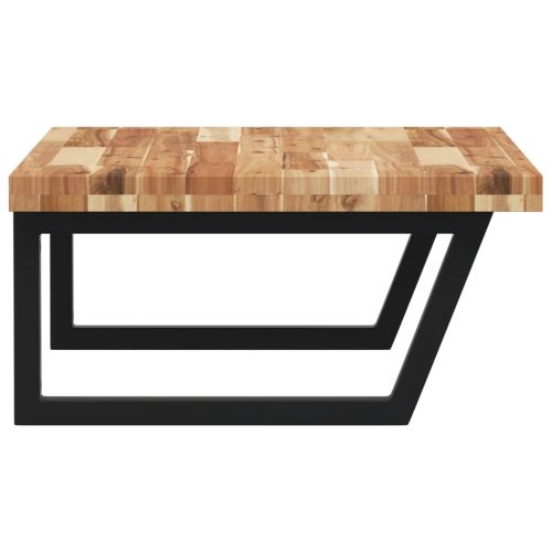 Стенен рафт за мивка, стомана и масивно дърво акация