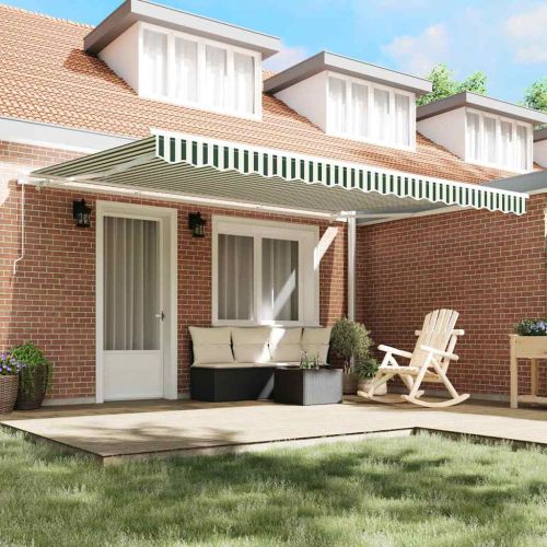 Сенник Зелен и бял 450 x 300 x 165 см Полиестер и метал