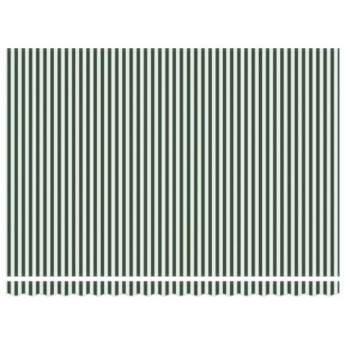 Сгъваем навес Зелен и бял 450 × 300 cm Полиестер и стомана