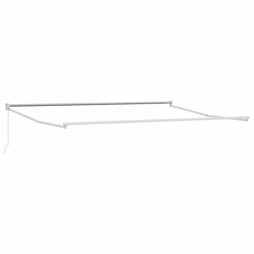 Сгъваем навес Зелен и бял 500 × 300 cm Полиестер и алуминий