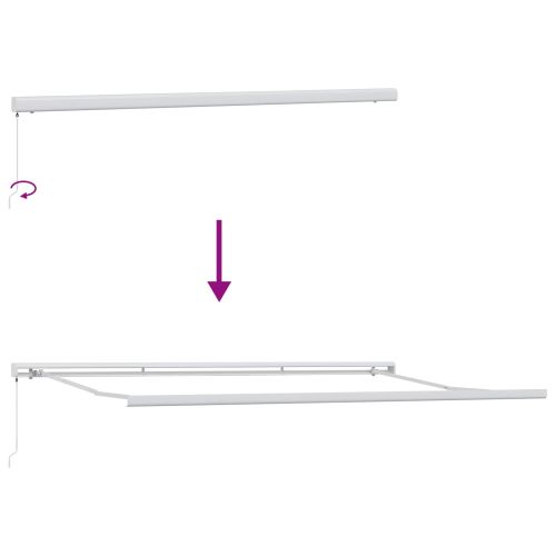 Сгъваем навес Зелен и бял 500 × 300 cm Текстил и Метал