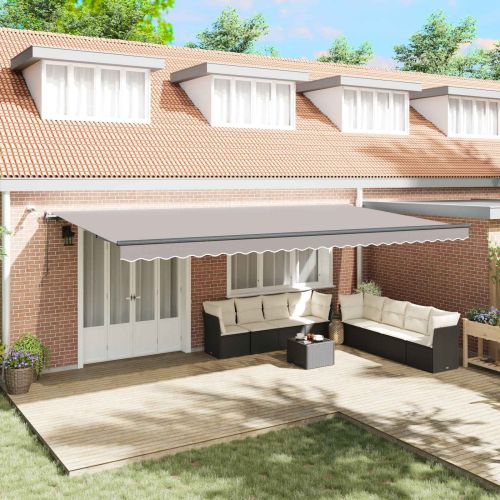 Текстил за сенник с Светлосиво 600 × 300 cm Полиестер