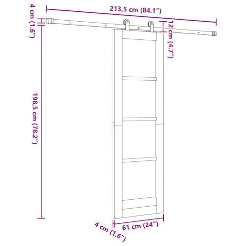 Преплъзваща се врата ORKDAL Естествен 61 x 198,5 см
