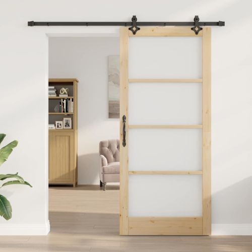 Преплъзваща се врата ORKDAL Естествено и черно 93 x 211 см