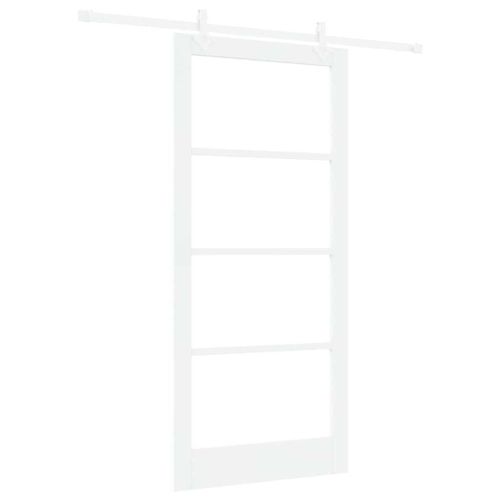 Преплъзваща се врата Бяло 93 x 202 см