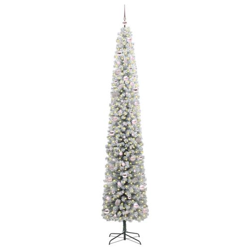 С изкуствено коледно дърво с 300 LED светодиода Зелен 270 cm