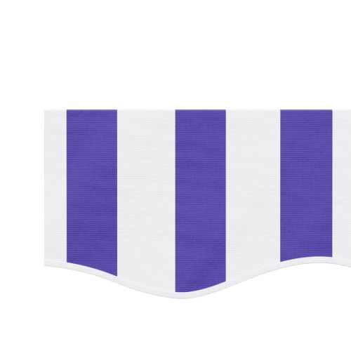 Резервно платнище за волан за тенти, синьо-бели ленти, 4 м