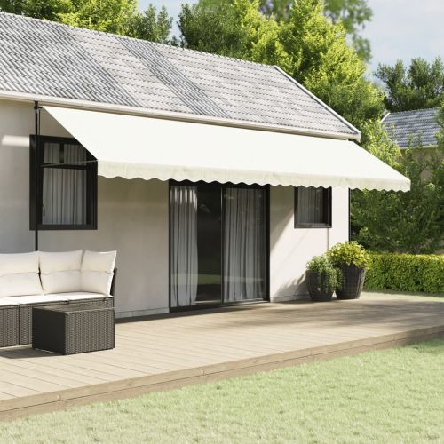 Резервно платнище за волан за тенти, кремави ленти, 6 м