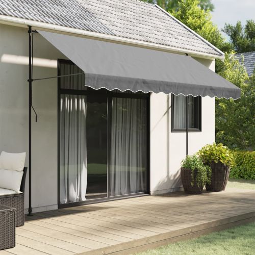 Резервно платнище за волан за тенти,антрацит ленти, 3,5 м