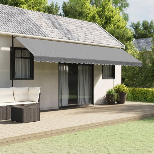 Резервно платнище за волан за тенти,антрацит ленти, 6 м