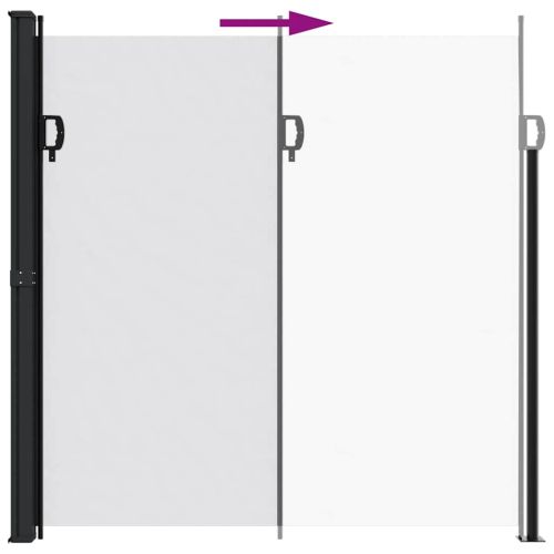 Прибираща се странична тента, бяла, 200x300 см