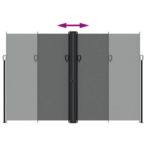 Прибираща се странична тента, антрацит, 220x600 см