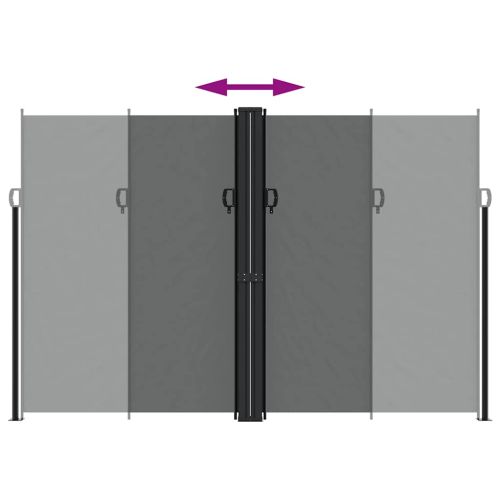 Прибираща се странична тента, антрацит, 220x1000 см