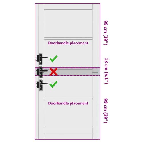 Вътрешна врата ORKDAL Кафяво 93 x 211 см