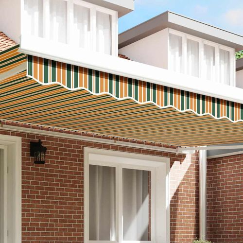 Сенник Валанс Зелен и жълт 480 x 20 см Платно