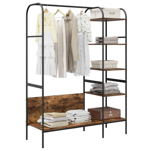 Държач за дрехи Кафяв дъб 120 x 44 x 160 см Инженерно дърво