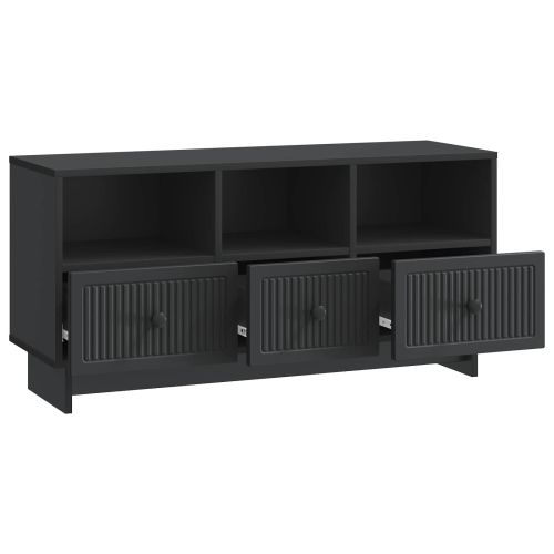 ТВ шкаф с чекмедже Черно 102 x 34,5 x 50 см Инженерна дървесина