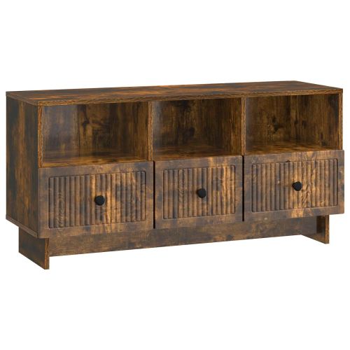 ТВ шкаф Опушен дъб 102 x 34,5 x 50 см Инженерна дървесина