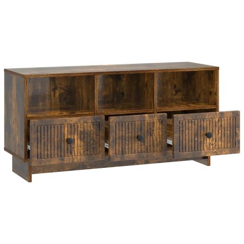 ТВ шкаф Опушен дъб 102 x 34,5 x 50 см Инженерна дървесина