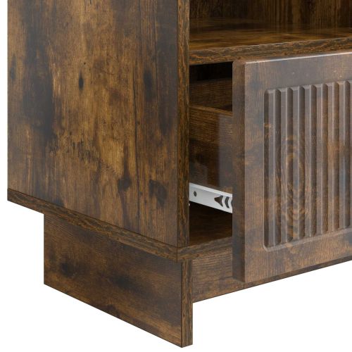 ТВ шкаф Опушен дъб 102 x 34,5 x 50 см Инженерна дървесина