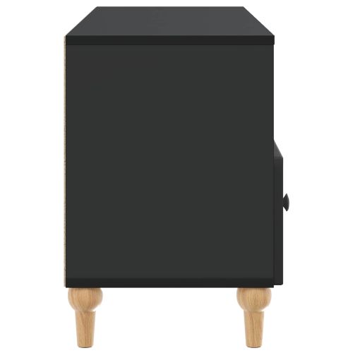 ТВ шкаф Черен 102 x 34,5 x 50 см Инженерен дървен материал