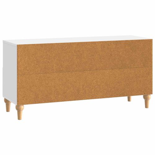 ТВ шкаф Висок Гланцов Бял 102 x 34,5 x 50 см