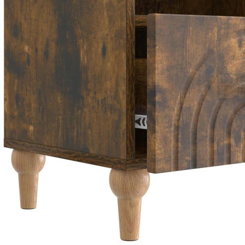 ТВ шкаф Пушена Дъб 102 x 34,5 x 50 см Инженерен дървен материал