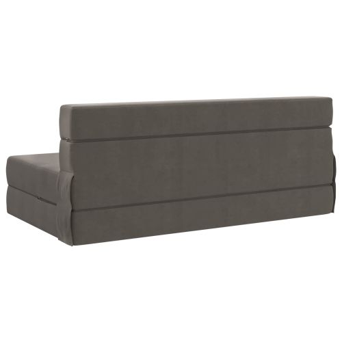 Разтегателен диван легло Светлосиво 203 x 152 x 15 см